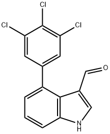 4-(3,4,5-Trichlorophenyl)indole-3-carboxaldehyde Structure