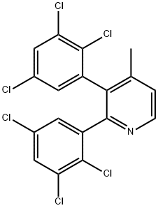 2,3-Bis(2,3,5-trichlorophenyl)-4-methylpyridine Structure