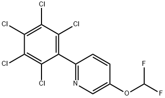 5-(Difluoromethoxy)-2-(perchlorophenyl)pyridine Structure