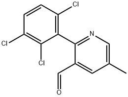 5-Methyl-2-(2,3,6-trichlorophenyl)nicotinaldehyde Structure