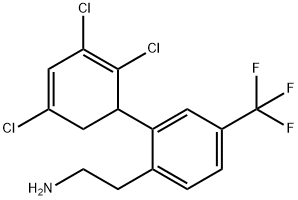 2-[2-(2,3,5-Trichlorocyclohexa-2,4-dienyl)-4-trifluoromethyl-phenyl]-ethylamine Structure