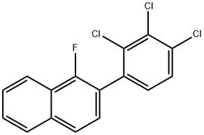 1-Fluoro-2-(2,3,4-trichlorophenyl)naphthalene Structure