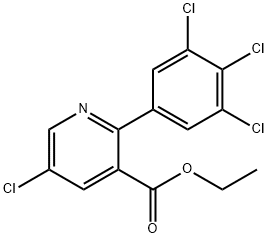 Ethyl 5-chloro-2-(3,4,5-trichlorophenyl)nicotinate Structure