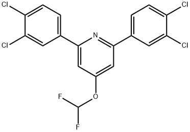 2,6-Bis(3,4-dichlorophenyl)-4-(difluoromethoxy)pyridine Structure