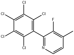 3-Fluoro-4-methyl-2-(perchlorophenyl)pyridine Structure