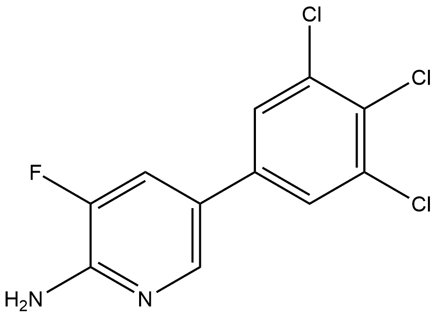 3-Fluoro-5-(3,4,5-trichlorophenyl)-2-pyridinamine Structure