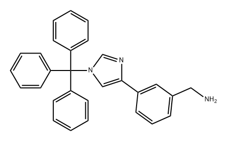 Benzenemethanamine, 3-[1-(triphenylmethyl)-1H-imidazol-4-yl]- 구조식 이미지