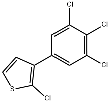 2-Chloro-3-(3,4,5-trichlorophenyl)thiophene Structure