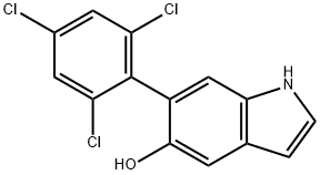 5-Hydroxy-6-(2,4,6-trichlorophenyl)indole Structure