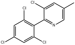 3-Chloro-5-methyl-2-(2,4,6-trichlorophenyl)pyridine Structure