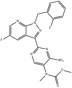 Methyl N-[4-amino-2-[5-fluoro-1-[(2-fluorophenyl)methyl]-1H-pyrazolo[3,4-b]pyridin-3-yl]-5-pyrimidinyl]-N-methylcarbamate Structure