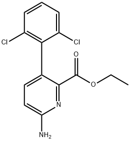 Ethyl 6-amino-3-(2,6-dichlorophenyl)picolinate Structure