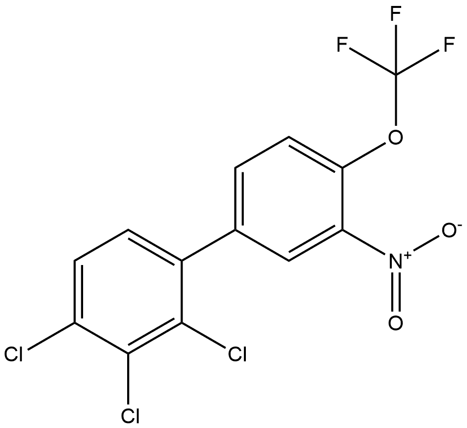 2,3,4-trichloro-3'-nitro-4'-(trifluoromethoxy)-1,1'-biphenyl Structure