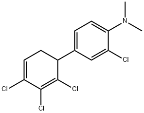 [2-Chloro-4-(2,3,4-trichlorocyclohexa-2,4-dienyl)-phenyl]-dimethyl-amine Structure