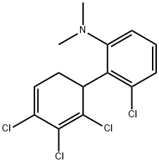 [3-Chloro-2-(2,3,4-trichlorocyclohexa-2,4-dienyl)-phenyl]-dimethyl-amine Structure