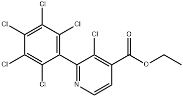 Ethyl 3-chloro-2-(perchlorophenyl)isonicotinate Structure