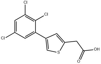 4-(2,3,5-Trichlorophenyl)thiophene-2-acetic acid Structure