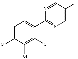 5-Fluoro-2-(2,3,4-trichlorophenyl)pyrimidine Structure