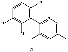 3-(Chloromethyl)-5-methyl-2-(2,3,6-trichlorophenyl)pyridine Structure