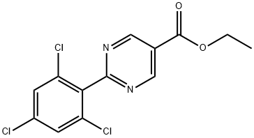 Ethyl 2-(2,4,6-trichlorophenyl)pyrimidine-5-carboxylate 구조식 이미지