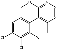 2-Methoxy-4-methyl-3-(2,3,4-trichlorophenyl)pyridine Structure