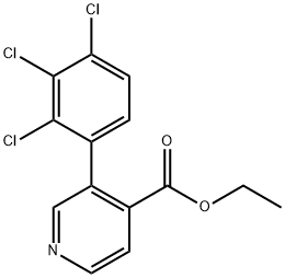 Ethyl 3-(2,3,4-trichlorophenyl)isonicotinate Structure