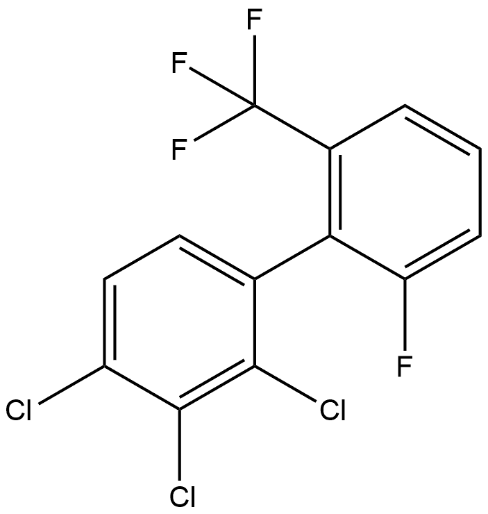 2,3,4-Trichloro-2'-fluoro-6'-(trifluoromethyl)-1,1'-biphenyl Structure