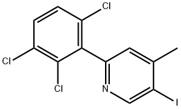 5-Iodo-4-methyl-2-(2,3,6-trichlorophenyl)pyridine Structure