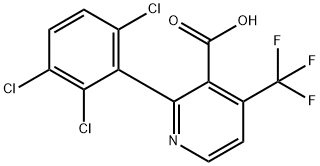 2-(2,3,6-Trichlorophenyl)-4-(trifluoromethyl)nicotinic acid Structure