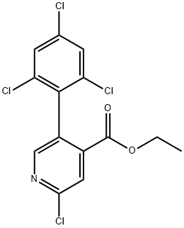 Ethyl 2-chloro-5-(2,4,6-trichlorophenyl)isonicotinate Structure