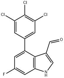 6-Fluoro-4-(3,4,5-trichlorophenyl)indole-3-carboxaldehyde Structure