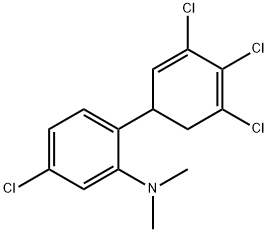 [5-Chloro-2-(3,4,5-trichlorocyclohexa-2,4-dienyl)-phenyl]-dimethyl-amine Structure