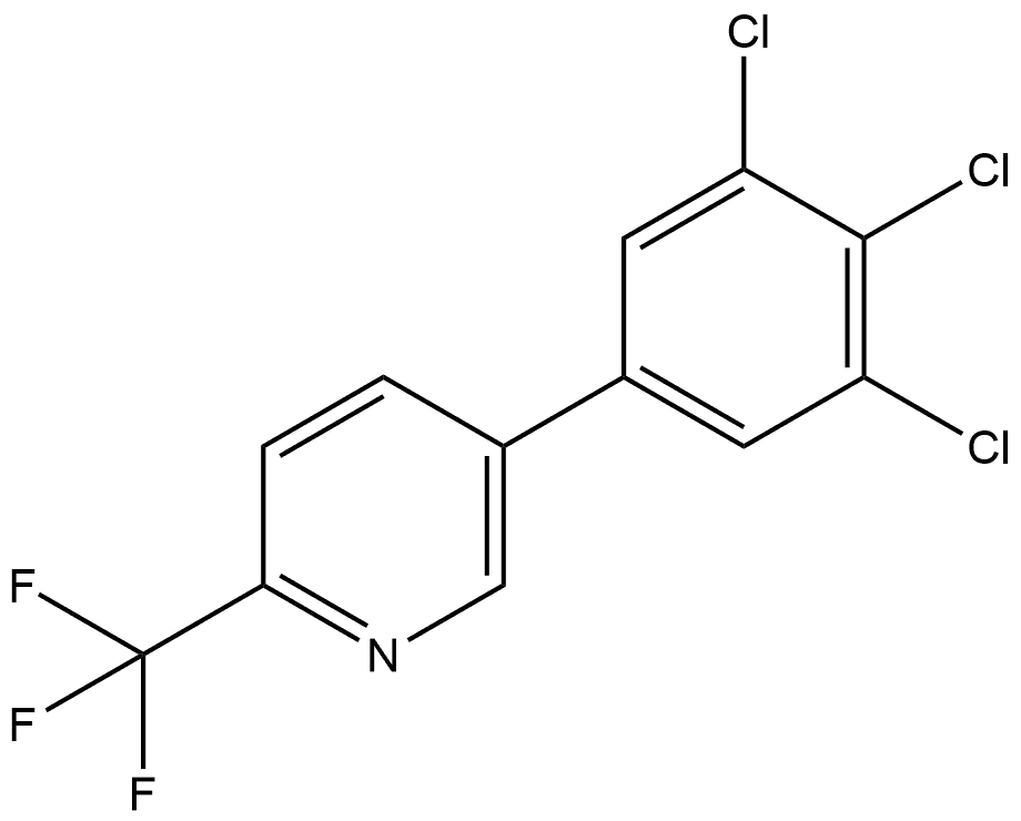 5-(3,4,5-Trichlorophenyl)-2-(trifluoromethyl)pyridine Structure