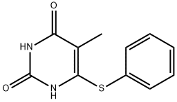 2,4(1H,3H)-Pyrimidinedione, 5-methyl-6-(phenylthio)- Structure