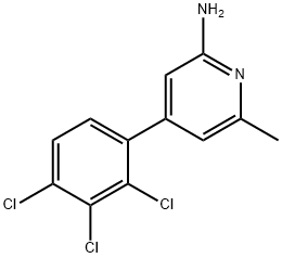 2-Amino-6-methyl-4-(2,3,4-trichlorophenyl)pyridine Structure