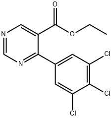 Ethyl 4-(3,4,5-trichlorophenyl)pyrimidine-5-carboxylate Structure