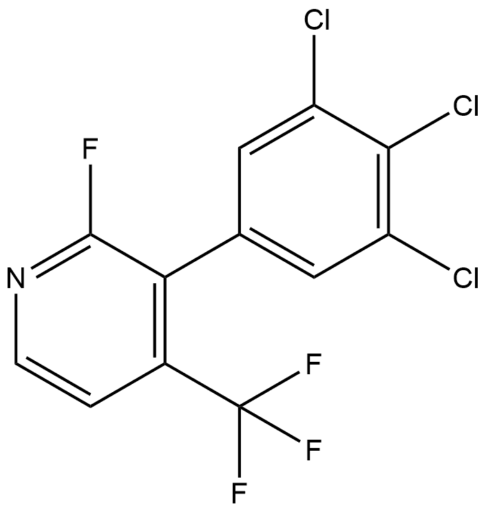 2-Fluoro-3-(3,4,5-trichlorophenyl)-4-(trifluoromethyl)pyridine Structure