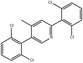 2,5-Bis(2,6-dichlorophenyl)-4-methylpyridine Structure