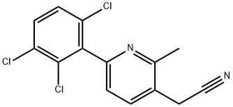 2-Methyl-6-(2,3,6-trichlorophenyl)pyridine-3-acetonitrile Structure