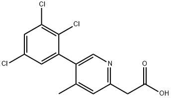 4-Methyl-5-(2,3,5-trichlorophenyl)pyridine-2-acetic acid Structure