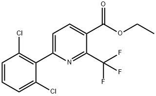 Ethyl 6-(2,6-dichlorophenyl)-2-(trifluoromethyl)nicotinate Structure