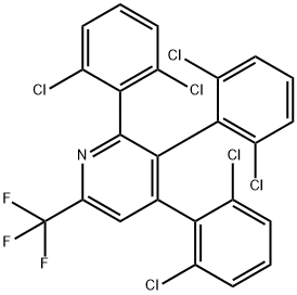 6-(Trifluoromethyl)-2,3,4-tris(2,6-dichlorophenyl)pyridine Structure