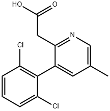 3-(2,6-Dichlorophenyl)-5-methylpyridine-2-acetic acid Structure