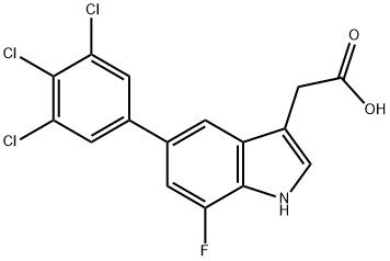 7-Fluoro-5-(3,4,5-trichlorophenyl)indole-3-acetic acid Structure