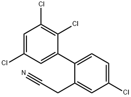 4,2',3',5'-Tetrachlorobiphenyl-2-acetonitrile Structure