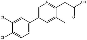 5-(3,4-Dichlorophenyl)-3-methylpyridine-2-acetic acid Structure