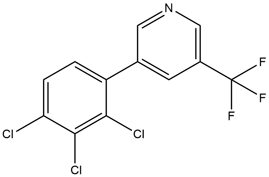 3-(2,3,4-Trichlorophenyl)-5-(trifluoromethyl)pyridine Structure