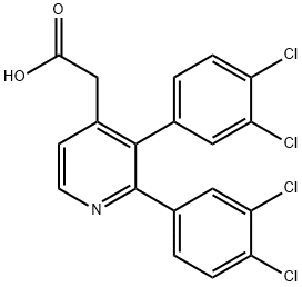 2,3-Bis(3,4-dichlorophenyl)pyridine-4-acetic acid Structure