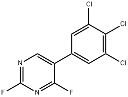 2,4-Difluoro-5-(3,4,5-trichlorophenyl)pyrimidine Structure