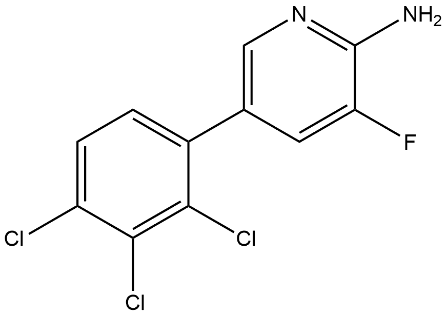 3-Fluoro-5-(2,3,4-trichlorophenyl)-2-pyridinamine Structure